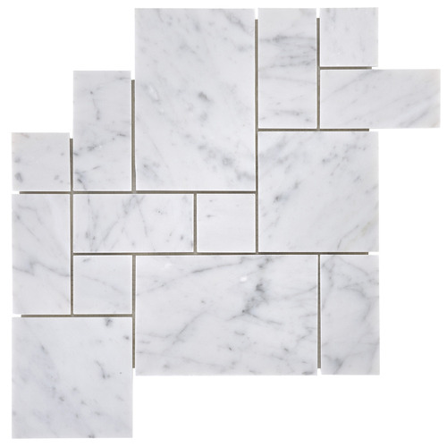 French Brick Bianco Carrara Marble