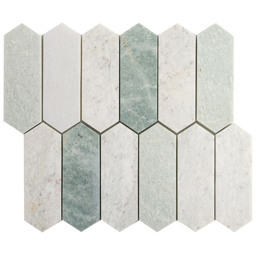 Orient Green Picket Stone Mosaic Tile The Build by Temple & ster