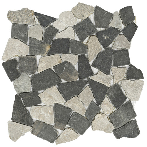 Grey Crazypave Tumbled Mosaic Tile
