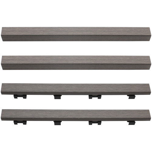 NewTechWood 600mm Silver Grey Deck Tile Edge Trim Temple & ster