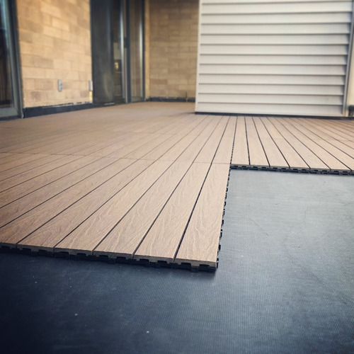 New tech best sale wood deck tiles