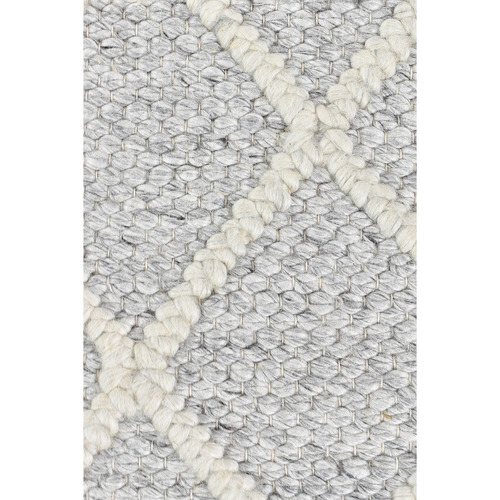 Grey Eliyahu Wool & Viscose Rug | Temple & Webster