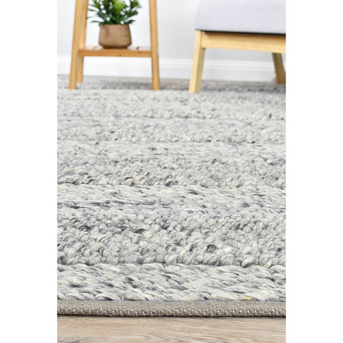 Grey Rome Hand-Woven Wool Rug