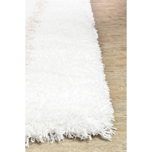 RugDestination White Lahara Shag Rug | Temple & Webster