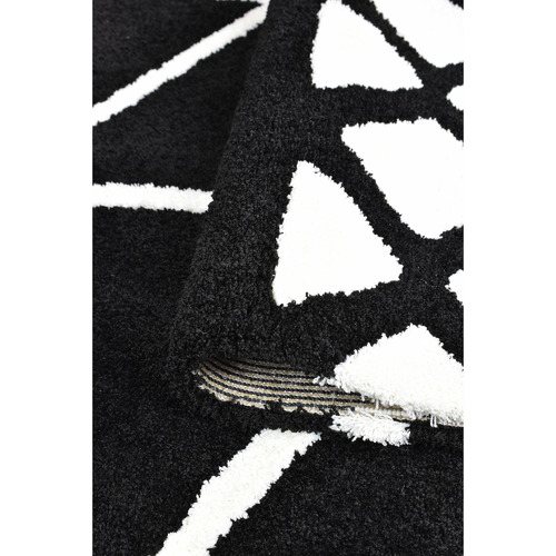 Black Benton Microfibre Rug