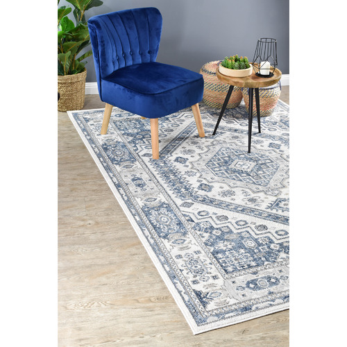 Cream Blue Calmly Rug