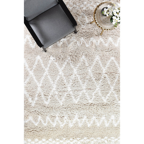 Beige Shahin Shag Rug