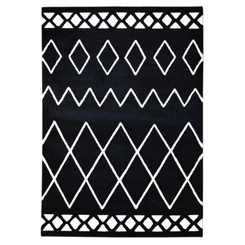 Black Benton Microfibre Rug