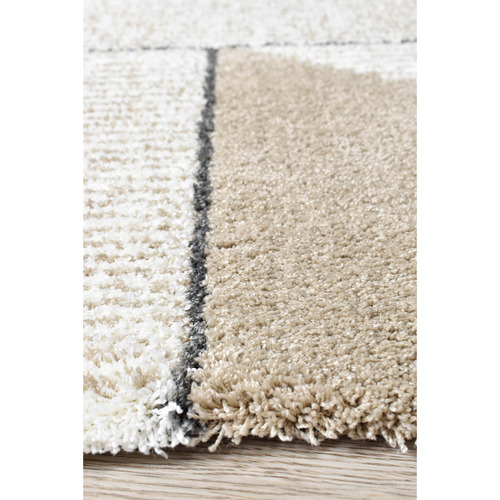 Beige Ellice Microfibre Rug
