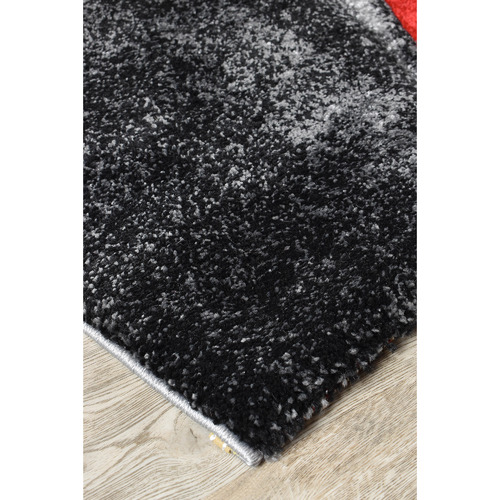 Dark Grey & Red Steffen Rug