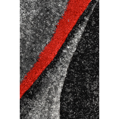 Dark Grey & Red Steffen Rug