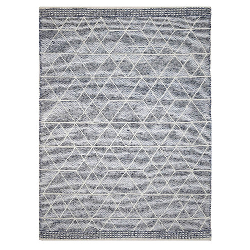 Blue & White Holden Wool & Viscose Rug