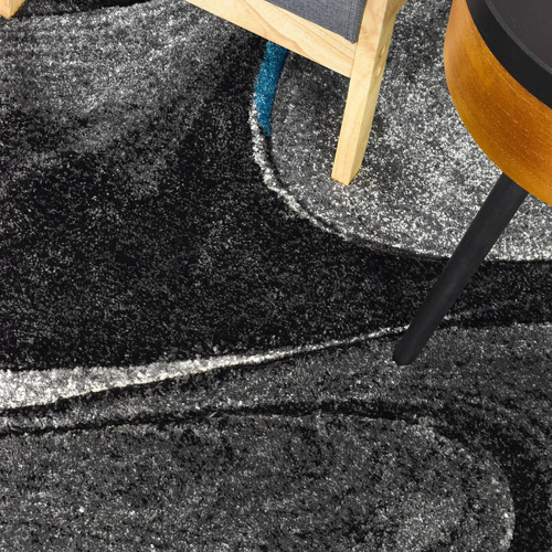 Grey & Turquoise Millard Power-Loomed Rug