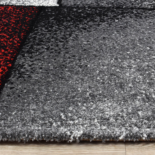 Grey & Red Nova Rug
