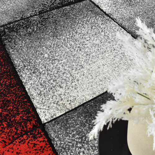 Grey & Red Nova Rug