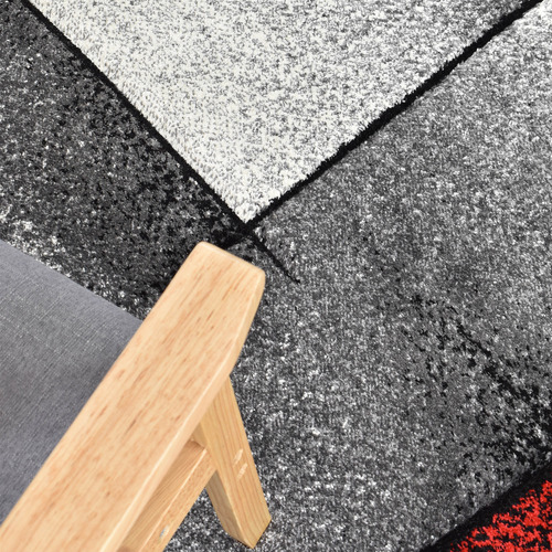 Grey & Red Nova Rug