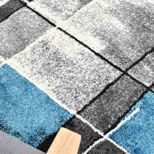 Dark Grey & Turquoise Millard Rug