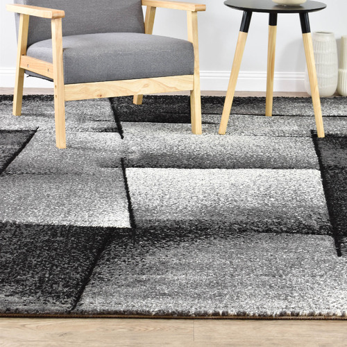 Light Grey & Dark Grey Nova Rug
