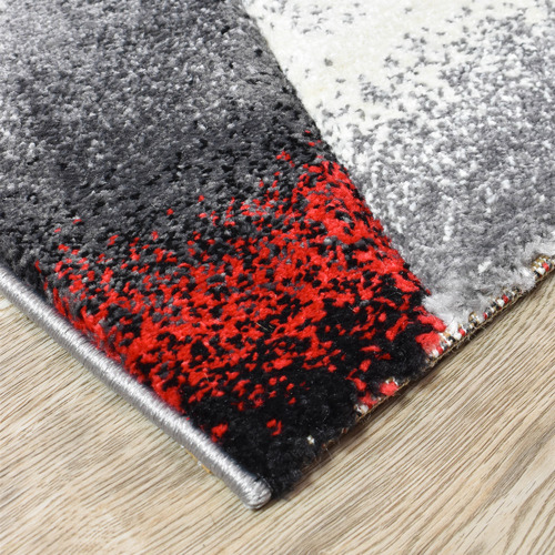 Grey & Red Nova Rug