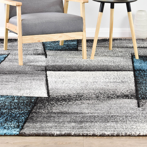 Grey & Turquoise Nova Rug