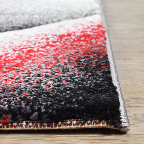 Grey & Red Nova Rug