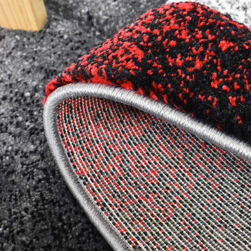 Grey & Red Nova Rug
