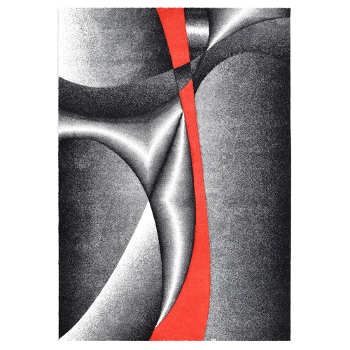 Grey & Red Nova Rug