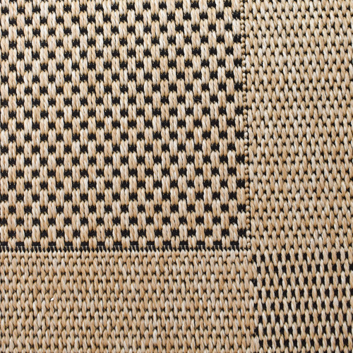 Sand Black Kaia Flat Weave Indoor/Outdoor Rug