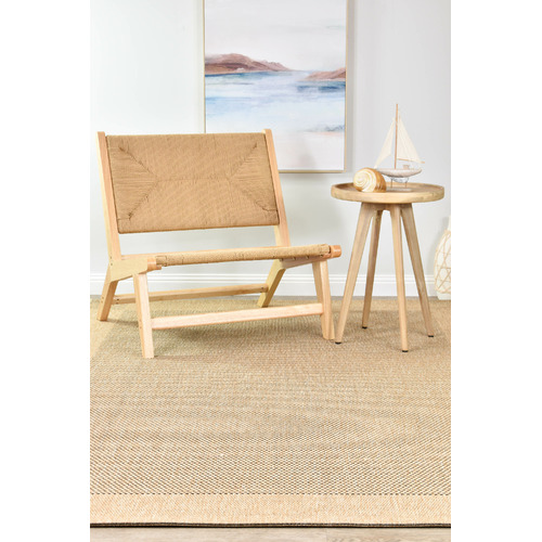 Sand Black Kaia Flat Weave Indoor/Outdoor Rug