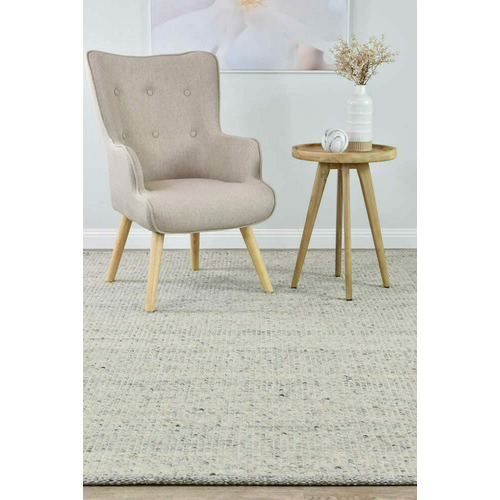 Ivory Grey Hamish Wool & Viscose Rug