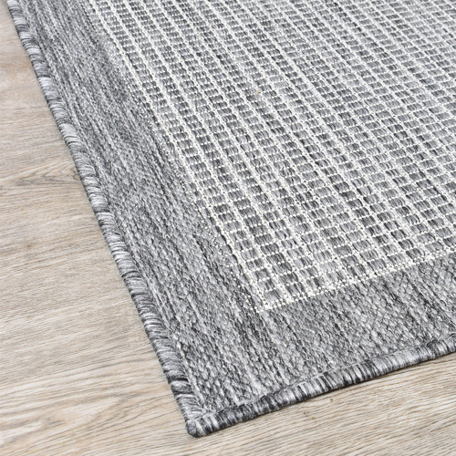 Grey Jorian Power-Loomed Indoor/Outdoor Rug