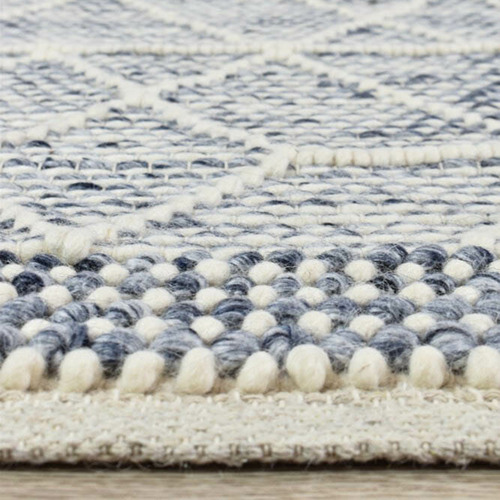 Blue & White Holden Wool & Viscose Rug