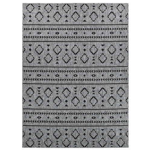 Grey Lanae Power-Loomed Indoor/Outdoor Rug