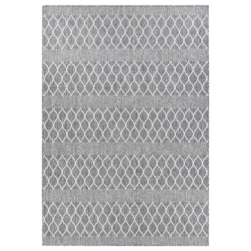 Grey Eula Power-Loomed Indoor/Outdoor Rug