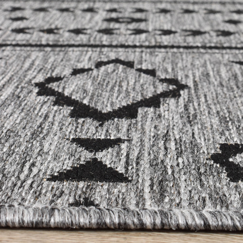 Grey Lanae Power-Loomed Indoor/Outdoor Rug