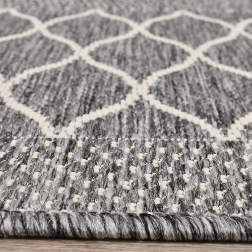 Grey Eula Power-Loomed Indoor/Outdoor Rug