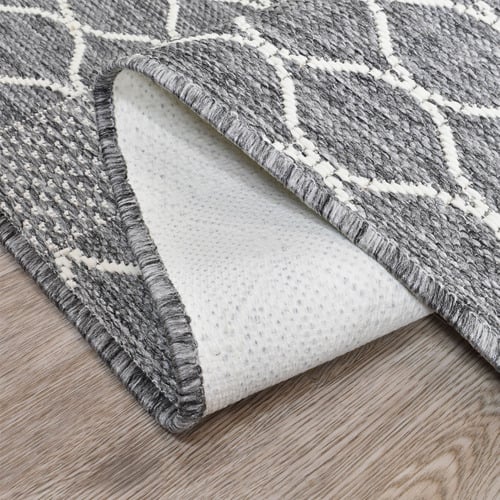 Grey Eula Power-Loomed Indoor/Outdoor Rug