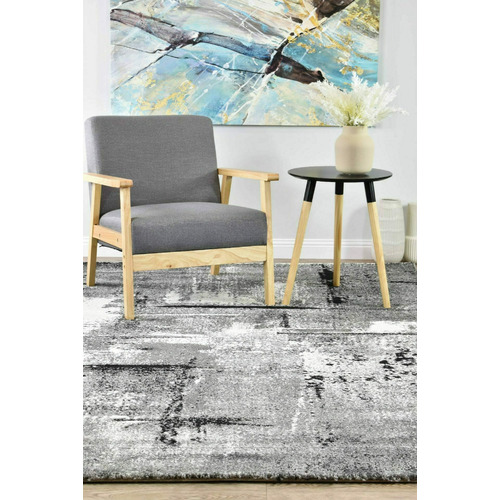 Grey Nova Power-Loomed Rug