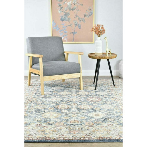Dark Blue Arsalan Power-Loomed Rug