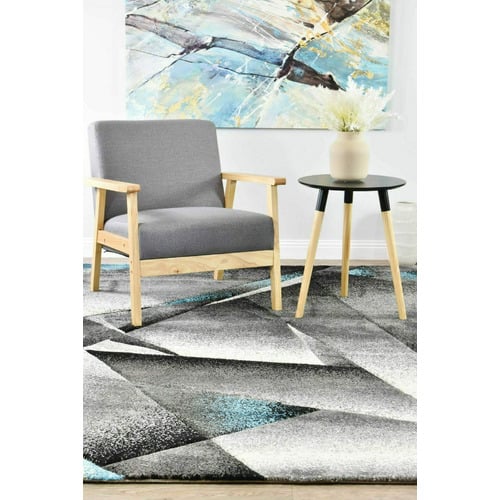 Turquoise Sophos Power-Loomed Rug
