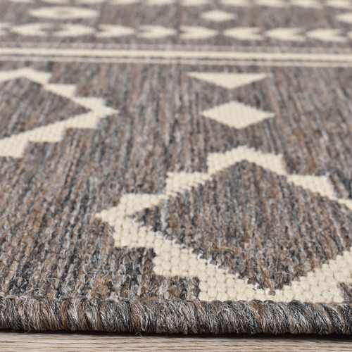 Brown Lanae Power-Loomed Indoor/Outdoor Rug