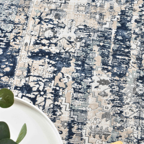 Denim Malenia Traditional Rug