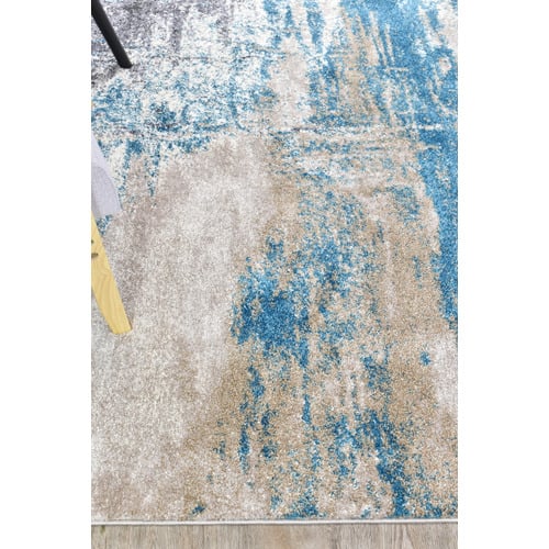 Turquoise-Floro-Contemporary-Rug
