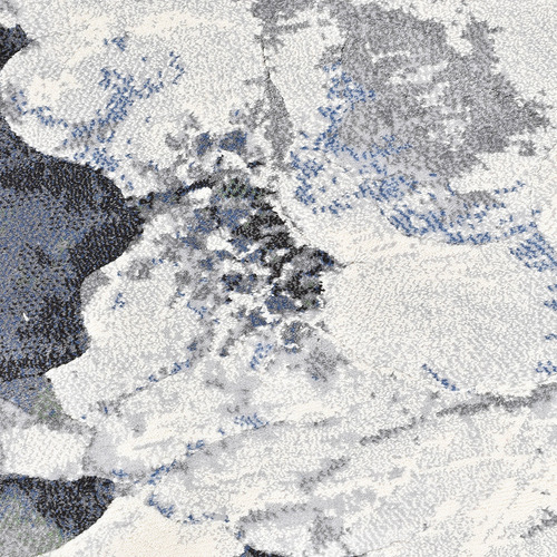Blue & Grey Juna Power-Loomed Rug