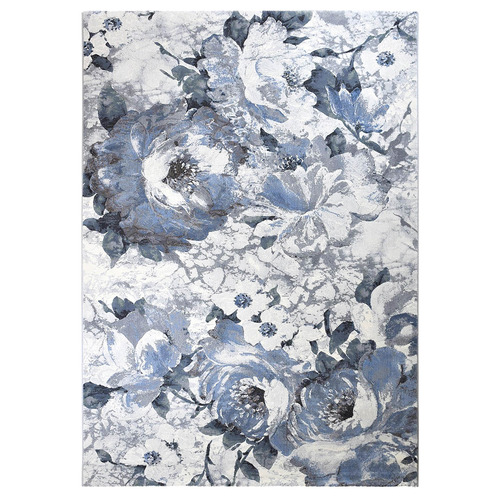 Blue & Grey Juna Power-Loomed Rug