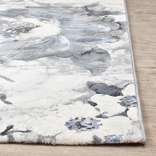 Blue & Grey Juna Power-Loomed Rug