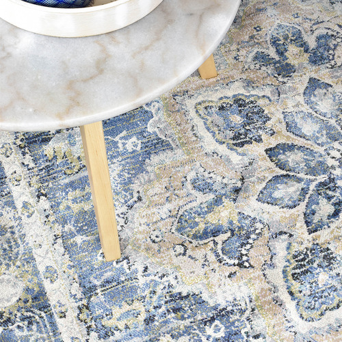 Blue Juna Power-Loomed Rug