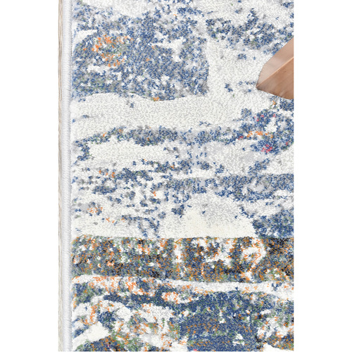 Blue & Teracotta Juna Power-Loomed Runner