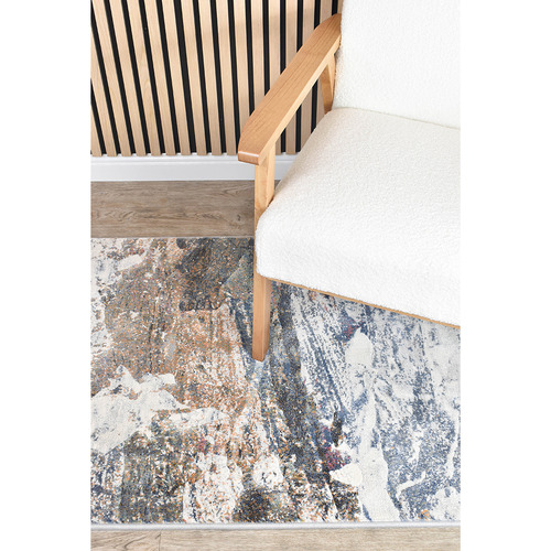 Blue & Teracotta Juna Power-Loomed Runner