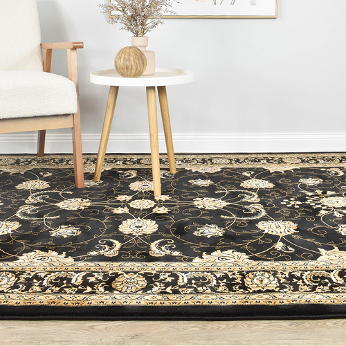 Black Gael Power-Loomed Rug